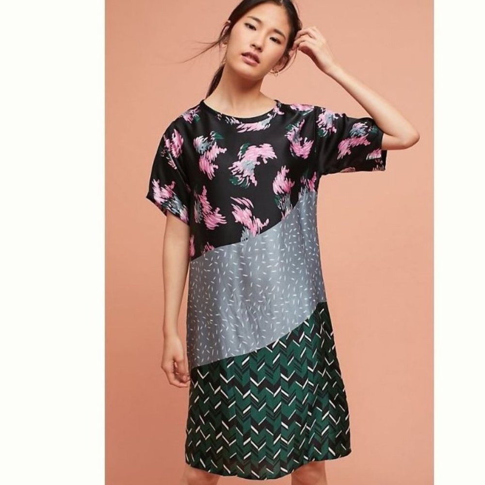 Anthropologie Pari Silk Dress by custom Size Small